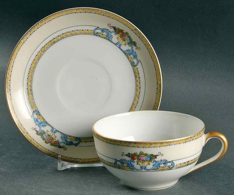 Malvern Flat Cup & Saucer Set by Noritake-1