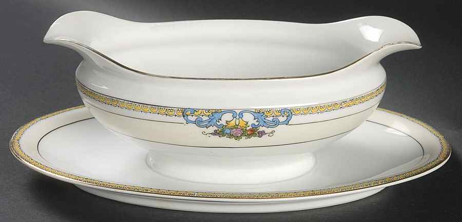 Malvern Gravy Boat with Attached Underplate by Noritake-1