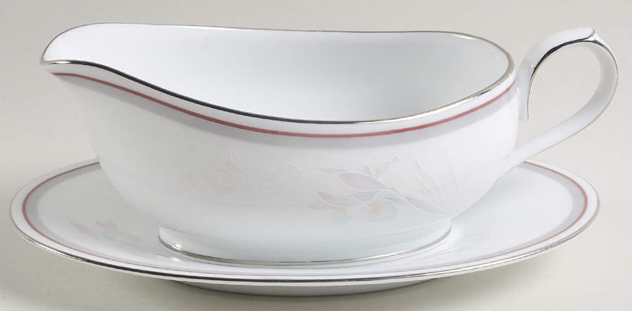 Malverne Gravy Boat & Underplate (Relish/Butter) by Noritake-1
