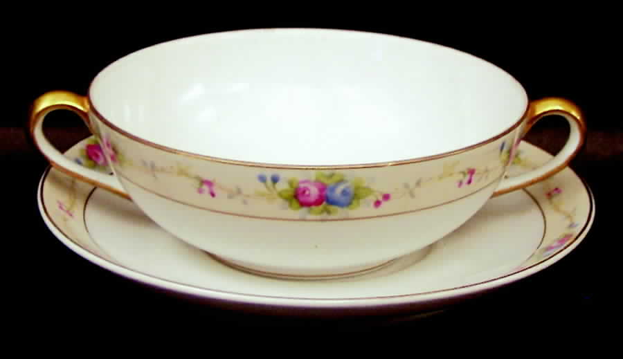 Marguerite Flat Cream Soup Bowl & Saucer Set by Noritake-1