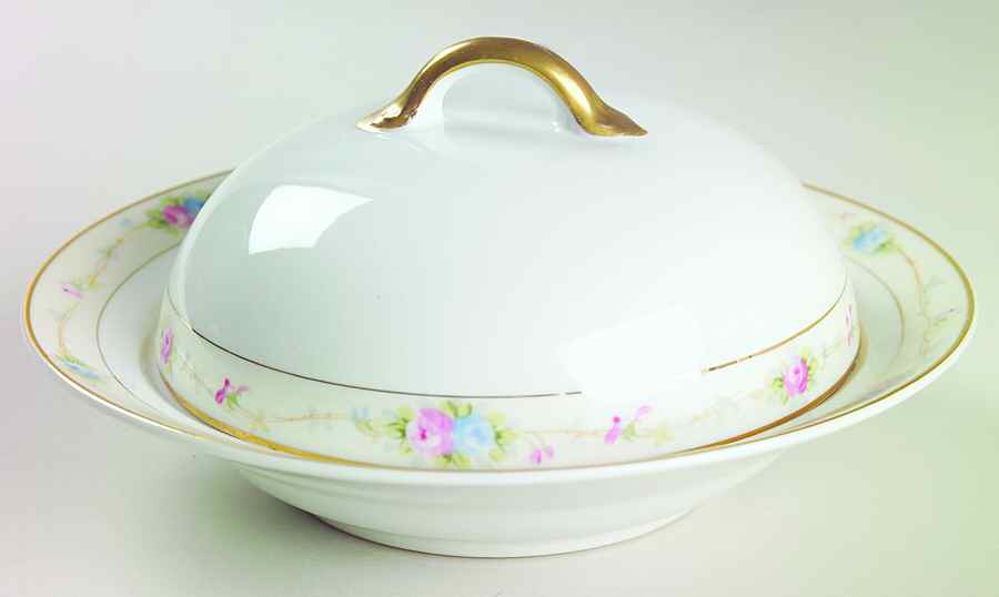 Marguerite Round Covered Butter by Noritake-1