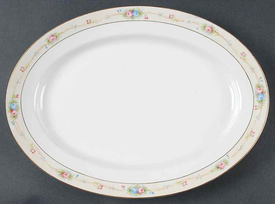 Marguerite 11" Oval Serving Platter by Noritake-1