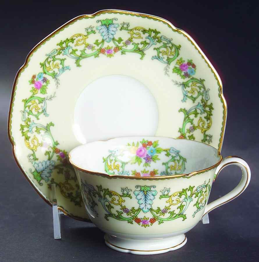 Marcola Footed Cup & Saucer Set by Noritake-1