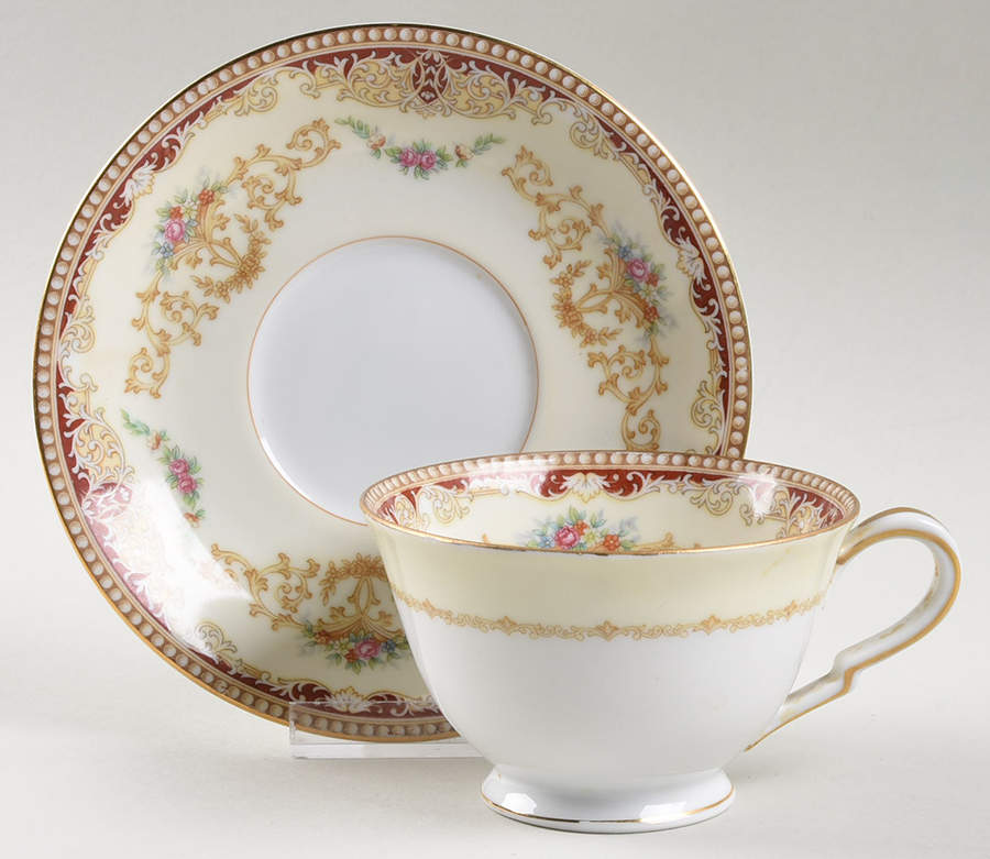 Marengo Footed Cup & Saucer Set by Noritake-1