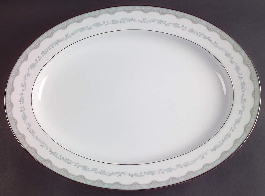 Margaret 16" Oval Serving Platter by Noritake-1