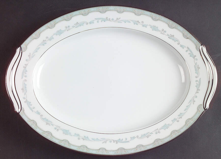 Margaret 11" Oval Serving Platter by Noritake-1