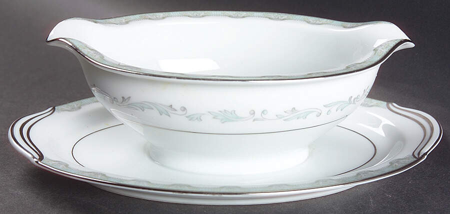 Margaret Gravy Boat with Attached Underplate by Noritake-1