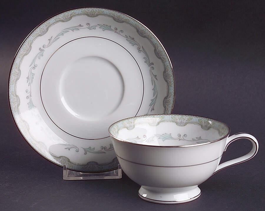 Margaret Footed Cup & Saucer Set by Noritake-1