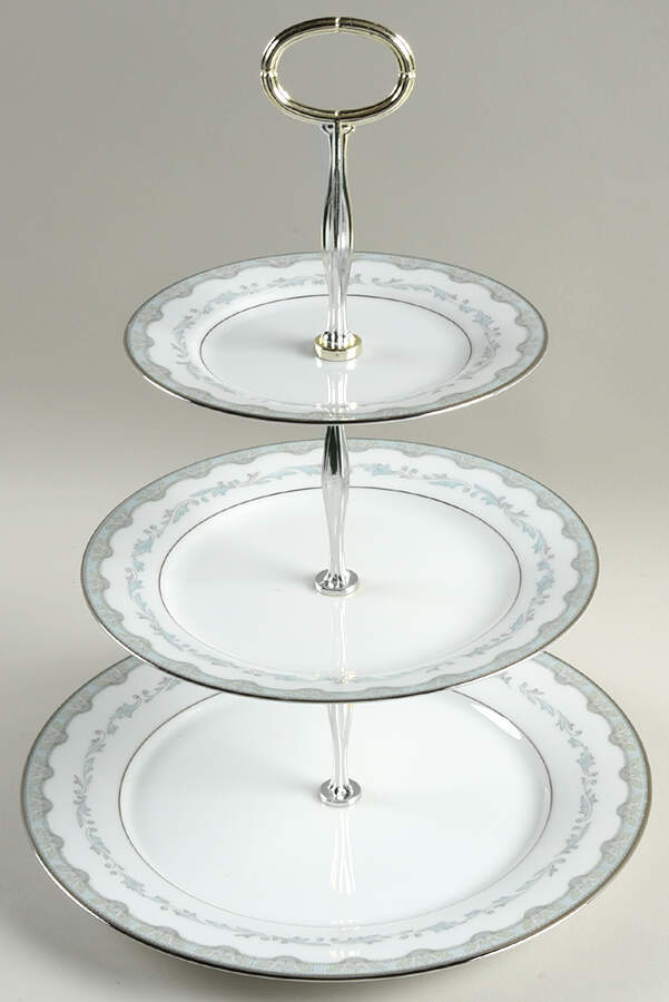 Margaret 13 7/8"-14 1/4" 3-Tiered Serving Tray(DP,SP,BB) HC by Noritake-1