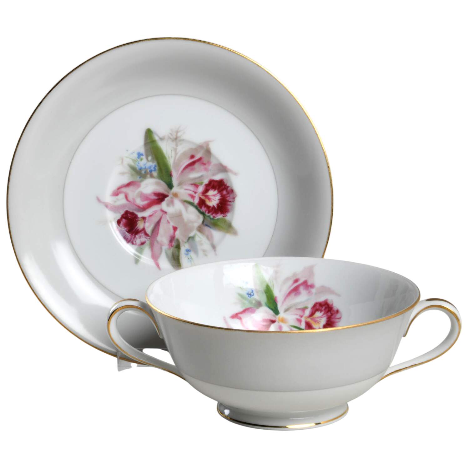 Margarita Footed Cream Soup Bowl & Saucer Set by Noritake-1