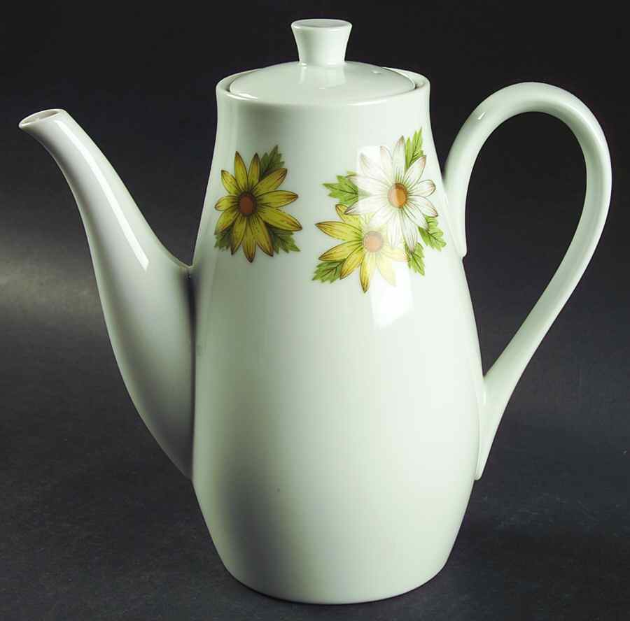 Marguerite Coffee Pot & Lid by Noritake-1