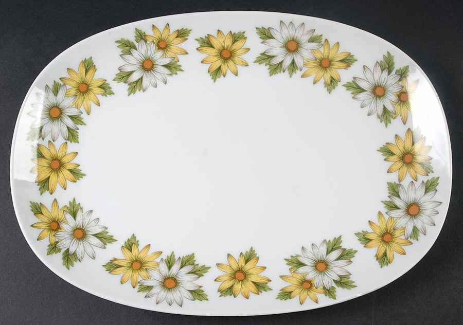 Marguerite 13" Oval Serving Platter by Noritake-1