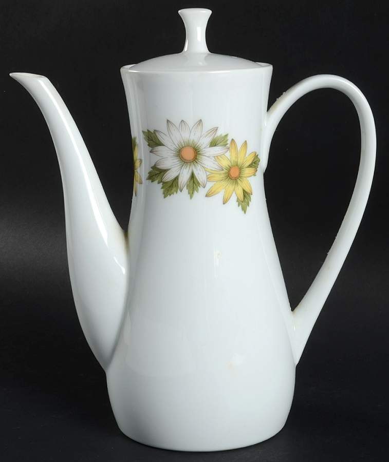Marguerite Coffee Pot & Lid by Noritake-1