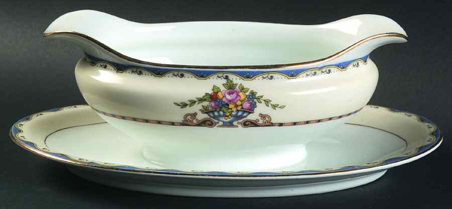 Mariana Gravy Boat with Attached Underplate by Noritake-1