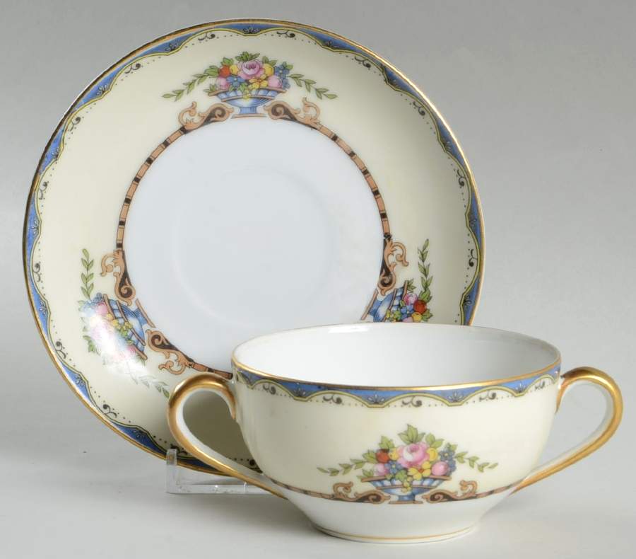 Mariana Flat Bouillon Cup & Saucer by Noritake-1