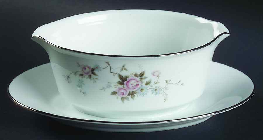 Marianne Gravy Boat with Attached Underplate by Noritake-1