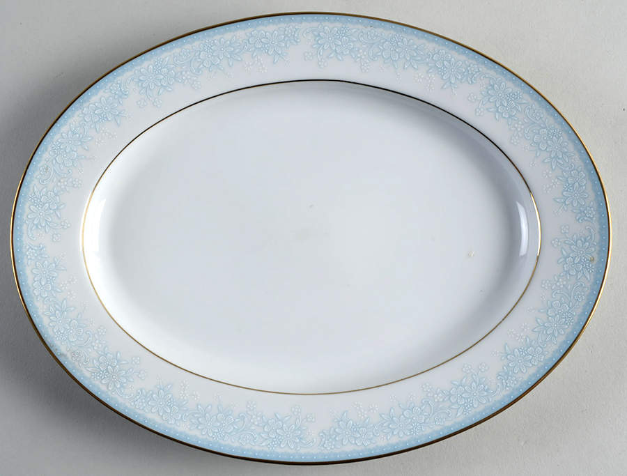 Marina 11" Oval Serving Platter by Noritake-1