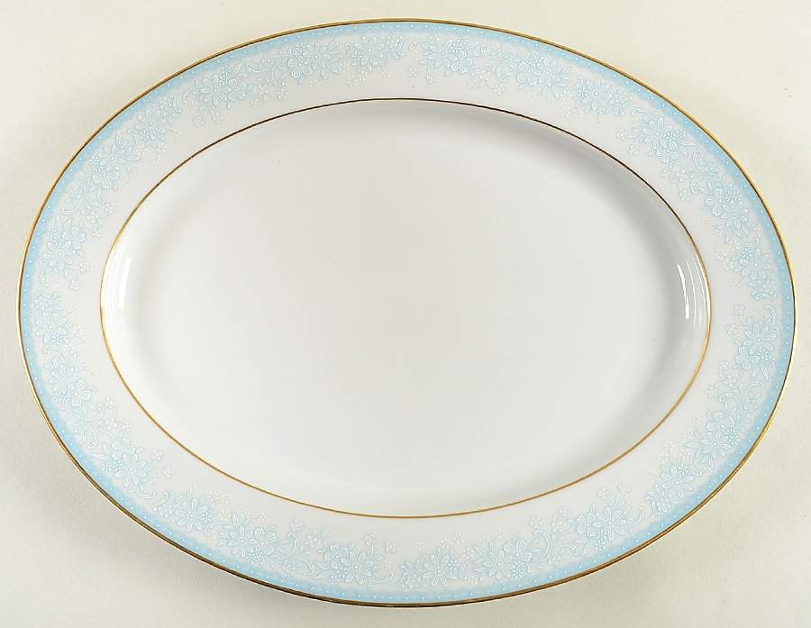 Marina 13" Oval Serving Platter by Noritake-1