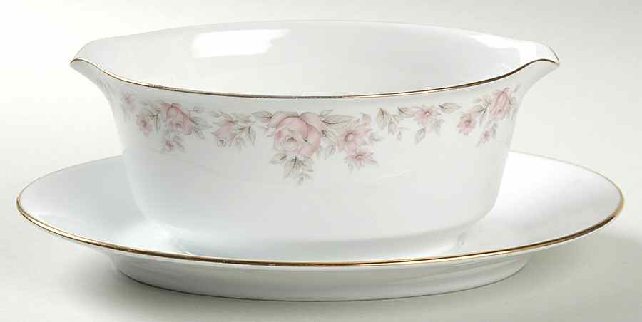 Marion Gravy Boat with Attached Underplate by Noritake-1