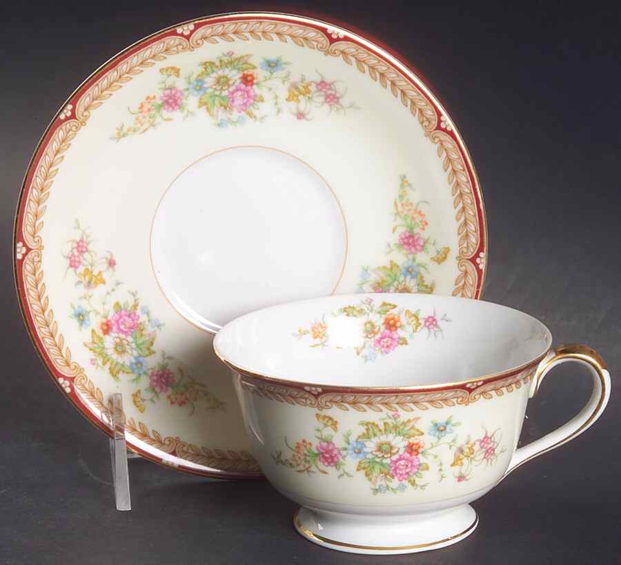 Mariposa Footed Cup & Saucer Set by Noritake-1