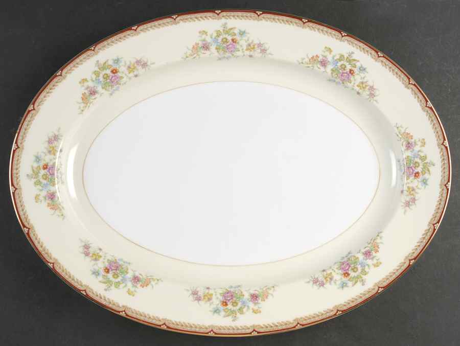 Mariposa 16" Oval Serving Platter by Noritake-1