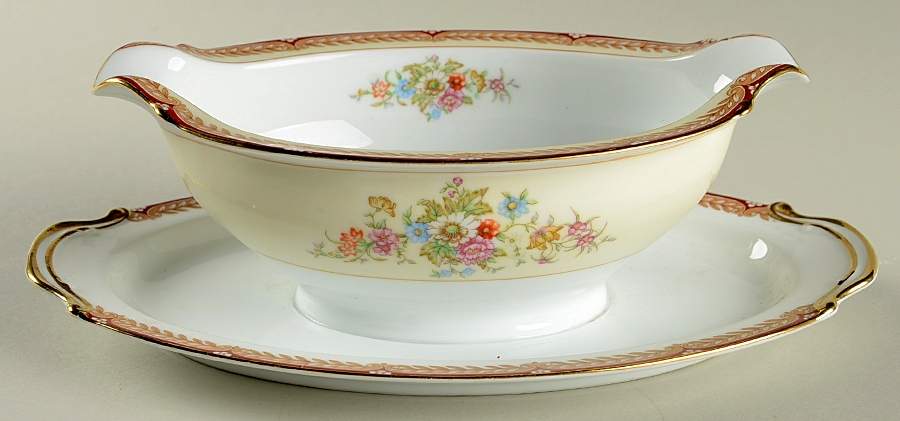 Mariposa Gravy Boat with Attached Underplate by Noritake-1