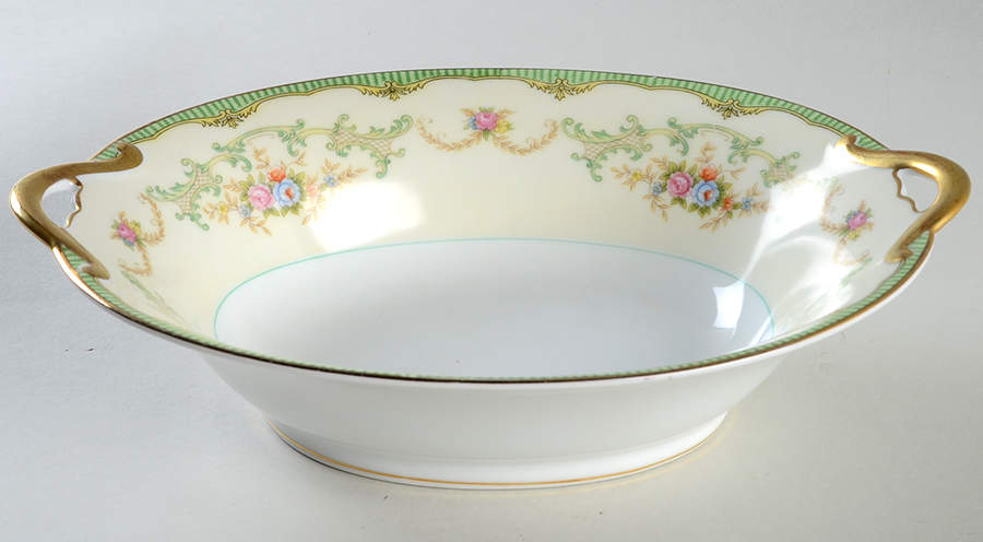 Marlene Green 9" Oval Vegetable Bowl by Noritake-1