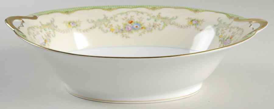 Marlene Green 10" Oval Vegetable Bowl by Noritake-1