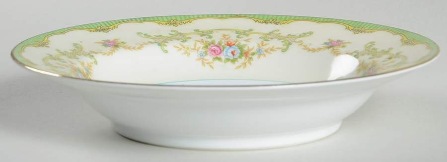 Marlene Green Rim Soup Bowl by Noritake-1