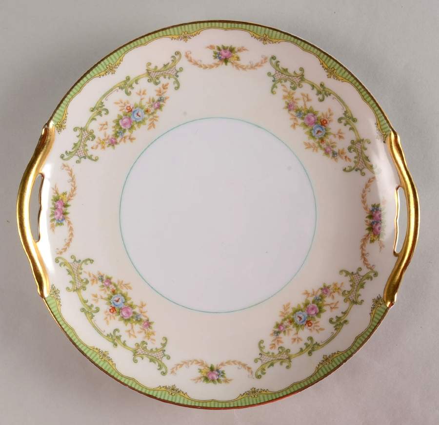 Marlene Green Handled Cake Plate by Noritake-1