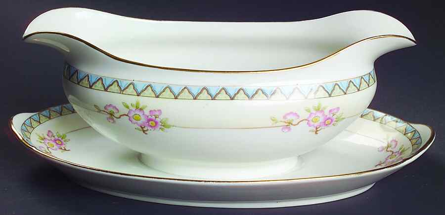 The Marne Gravy Boat with Attached Underplate by Noritake-1