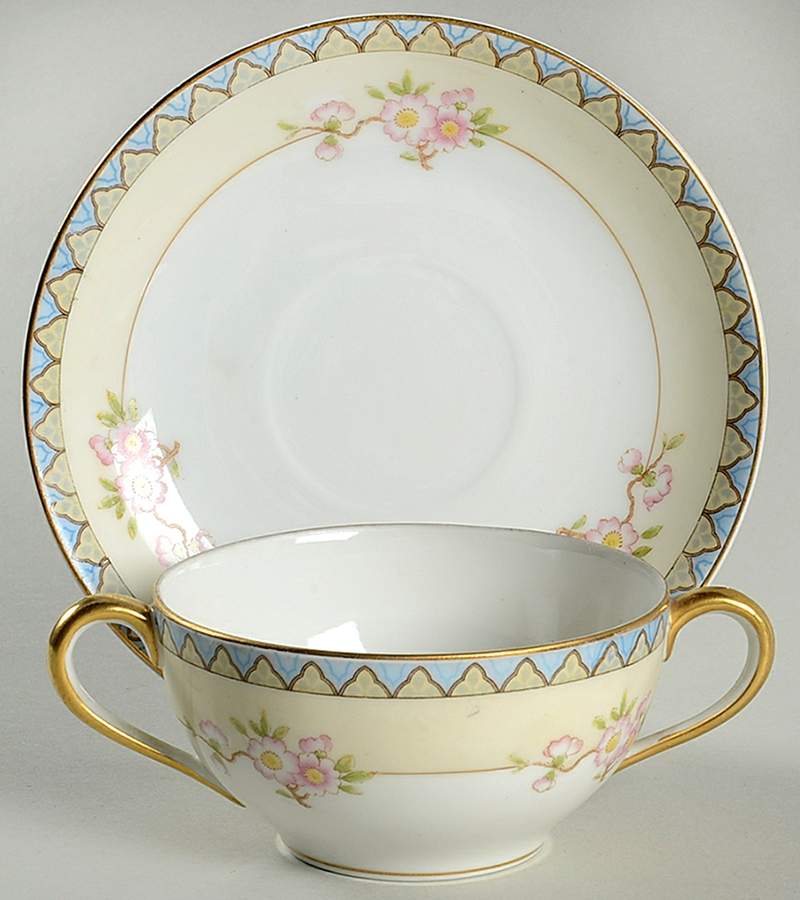 The Marne Flat Bouillon Cup & Saucer by Noritake-1