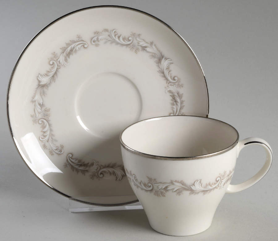 Marquis Flat Cup & Saucer Set by Noritake-1