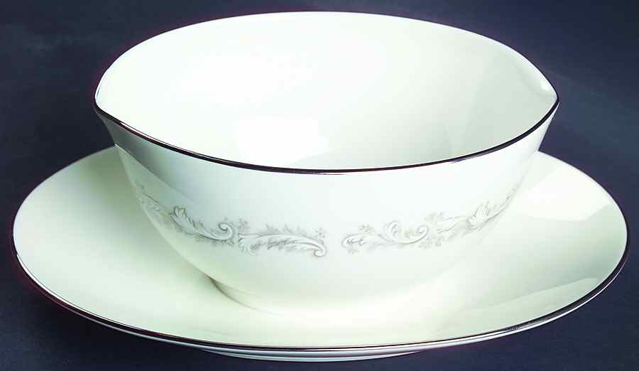 Marquis Gravy Boat with Attached Underplate by Noritake-1