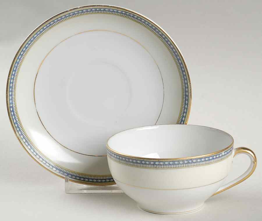 Marseilles Flat Cup & Saucer Set by Noritake-1