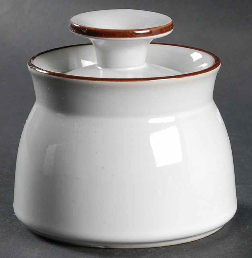 Marshmallow Sugar Bowl & Lid by Noritake-1