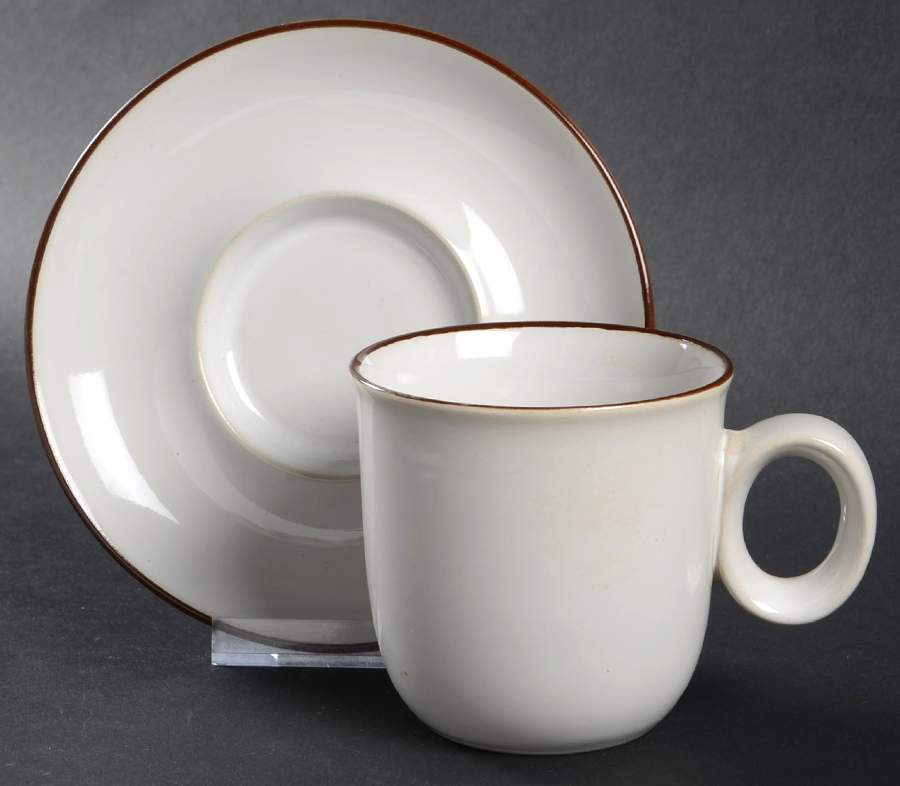 Marshmallow Flat Cup & Saucer Set by Noritake-1