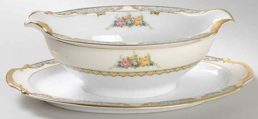 Martelle Gravy Boat with Attached Underplate by Noritake-1