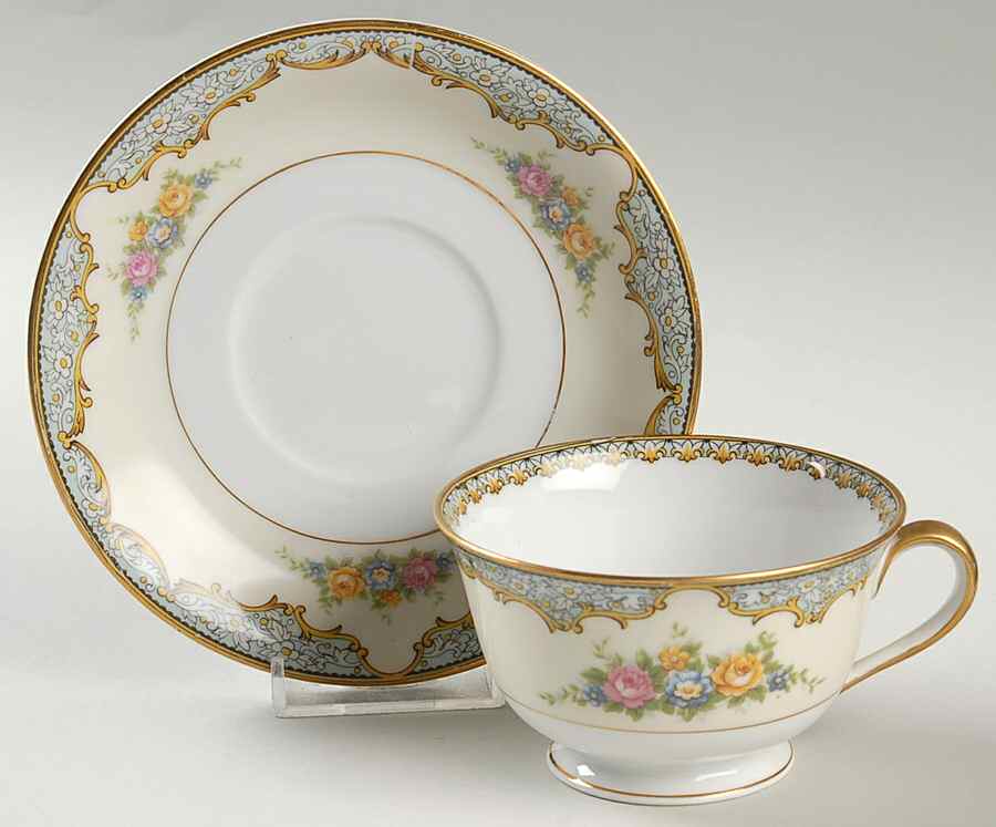Martelle Footed Cup & Saucer Set by Noritake-1