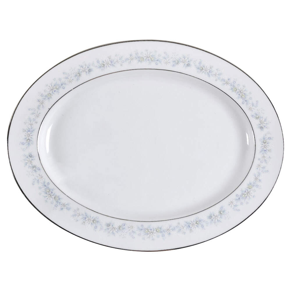 Marywood 13" Oval Serving Platter by Noritake-1