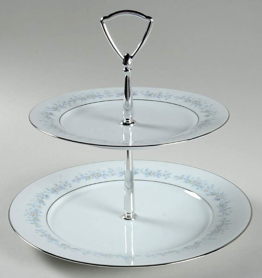 Marywood 2 Tiered Serving Tray (Dinner & Salad Plate) by Noritake-1