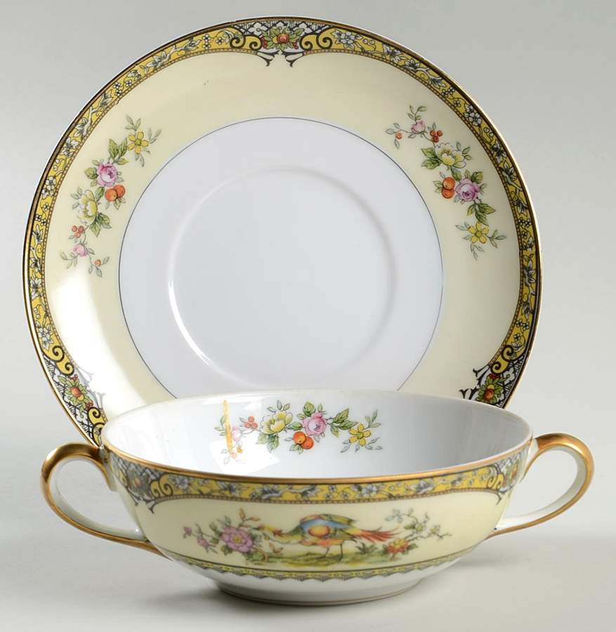 Matrix Flat Cream Soup Bowl & Saucer Set by Noritake-1