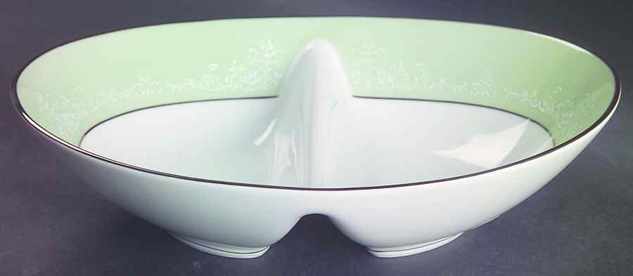 Maureen 10" Oval Divided Vegetable Bowl by Noritake-1