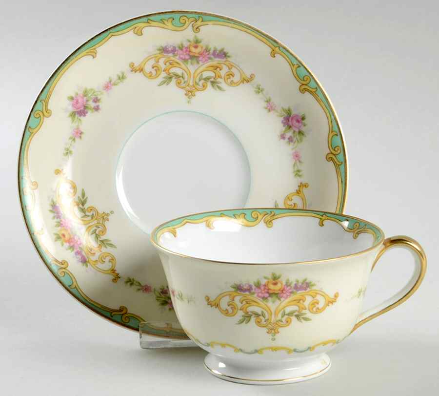 Maurice Footed Cup & Saucer Set by Noritake-1