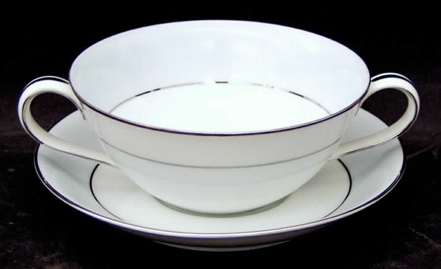 Mavis Flat Cream Soup Bowl & Saucer Set by Noritake-1