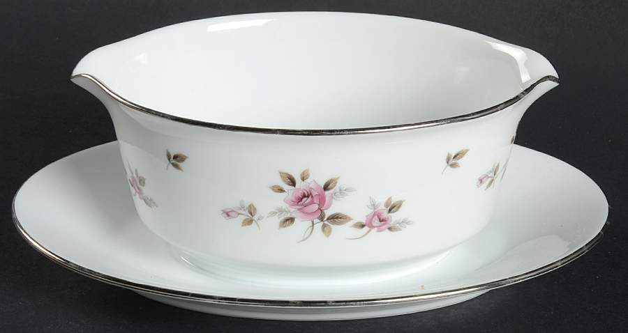 May Gravy Boat with Attached Underplate by Noritake-1