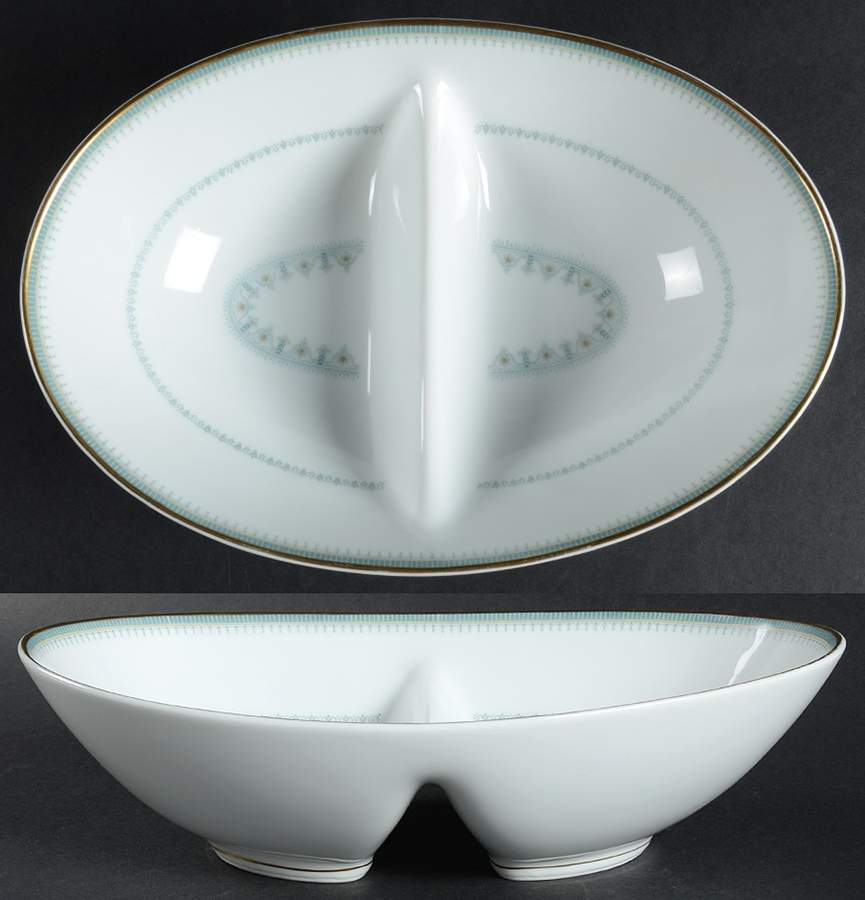 Maya Oval Divided Vegetable Bowl by Noritake-1