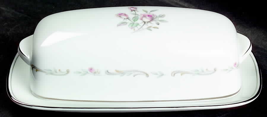 Mayfair (Platinum Trim) 1/4 Lb Covered Butter by Noritake-1