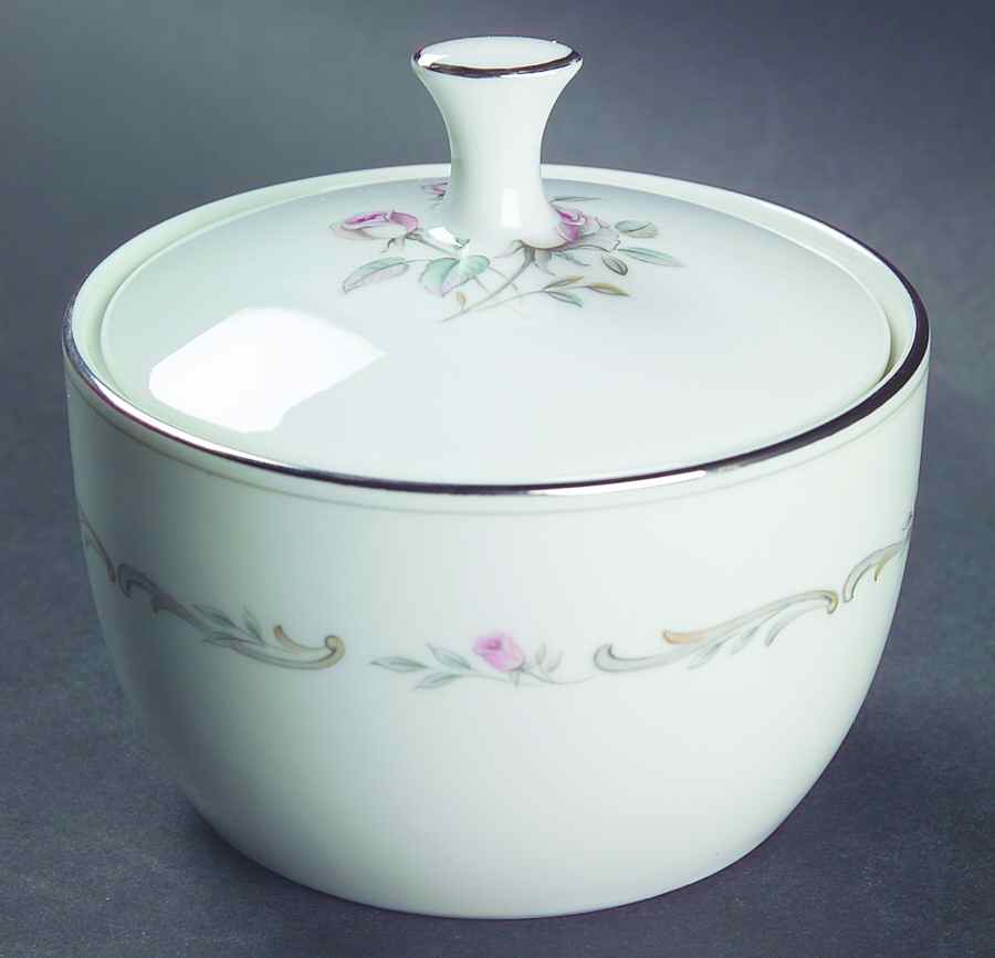 Mayfair (Platinum Trim) Sugar Bowl & Lid by Noritake-1