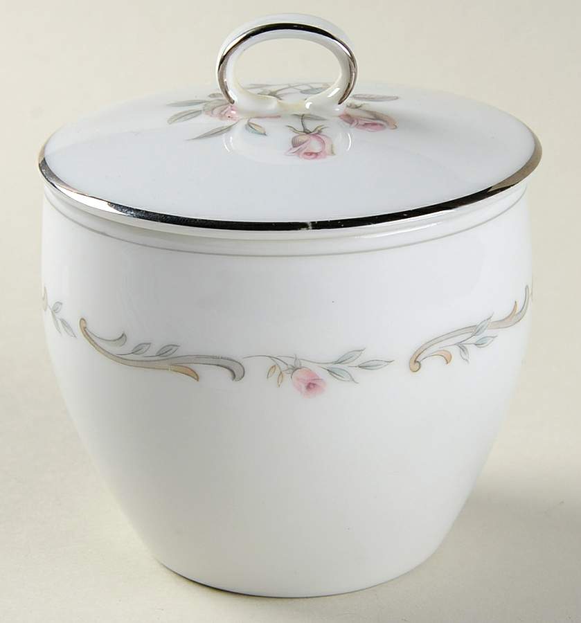 Mayfair (Platinum Trim) Sugar Bowl & Lid by Noritake-1
